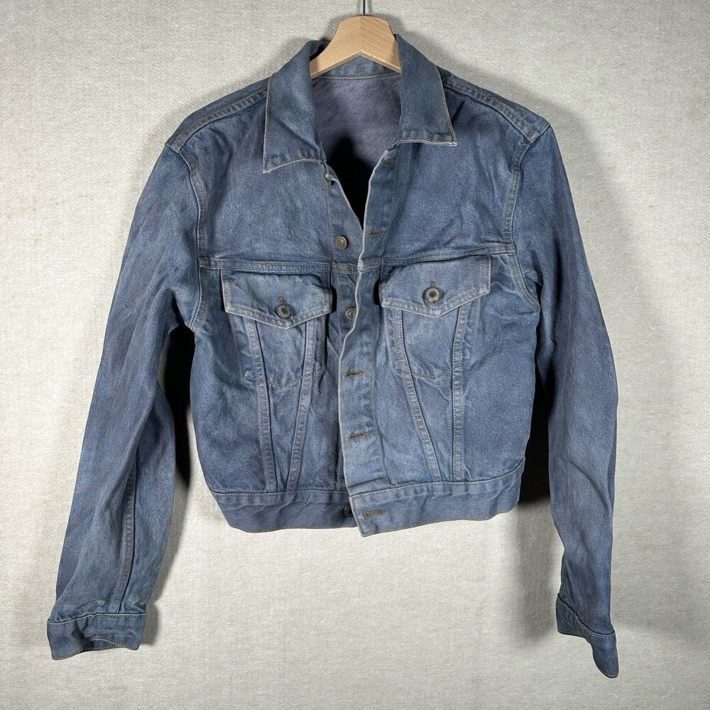 Vintage John Galt California Blue Denim Jacket Medium Wash Trucker Jean Womens S